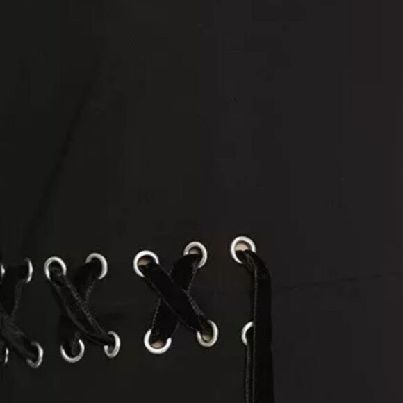 NWT Marc by Marc Jacobs SZ 8 Irving Tie Dress Velvet Chiffon Trim Whimsical Goth - Picture 7 of 16